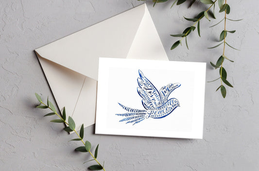 Peace, Love, & Joy - Dove  greeting card