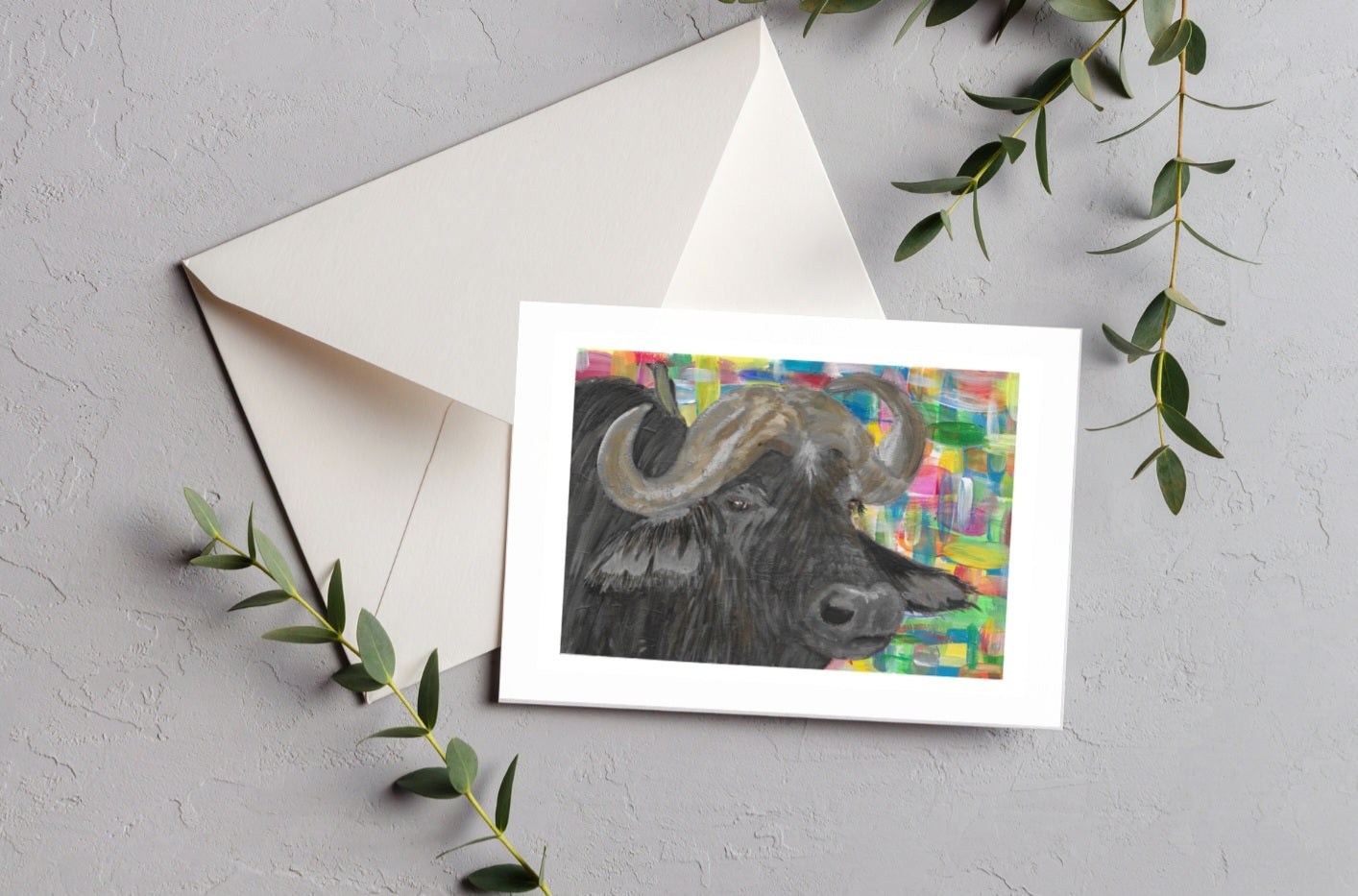 Herman & Pip -Buffalo greeting card