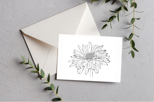 Aster greeting card