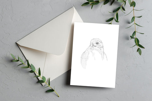 Eddie - Sparrowhawk greeting card