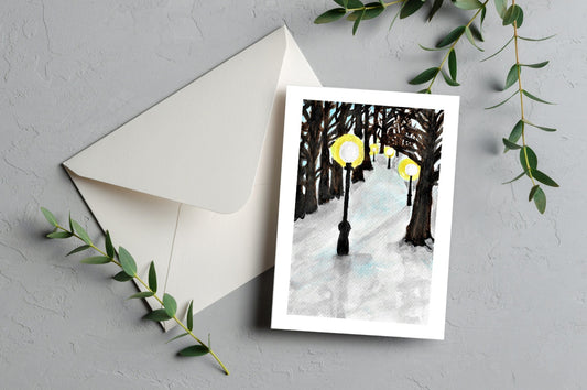 Lamposts greeting card