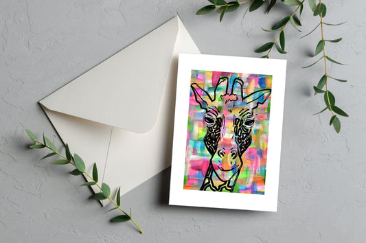 Vinny - Giraffe greeting card