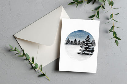 Winter Trees greeting card