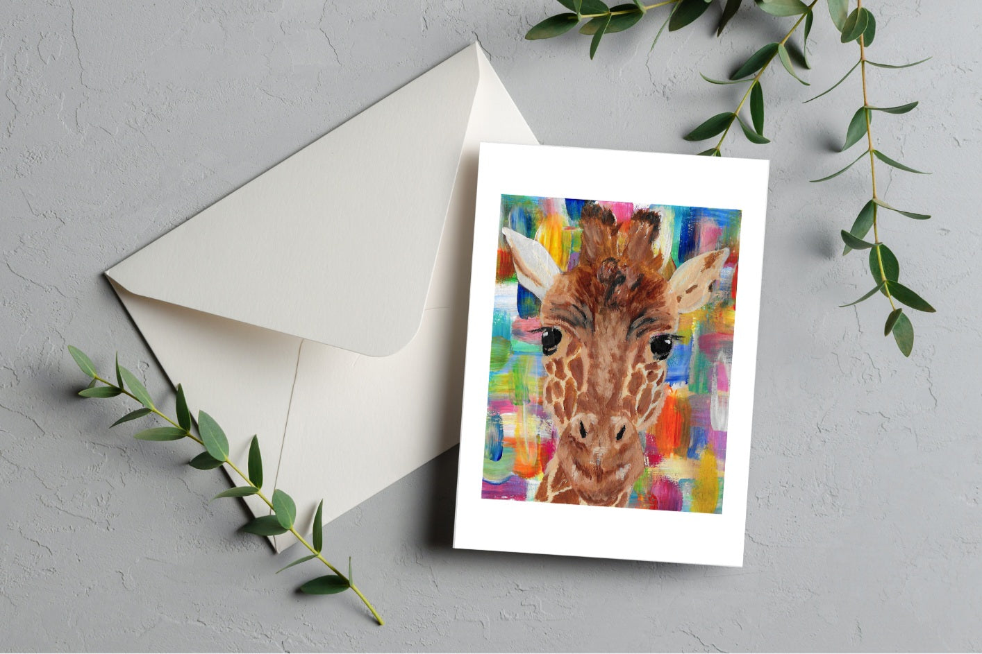 Poppy - Giraffe greeting card