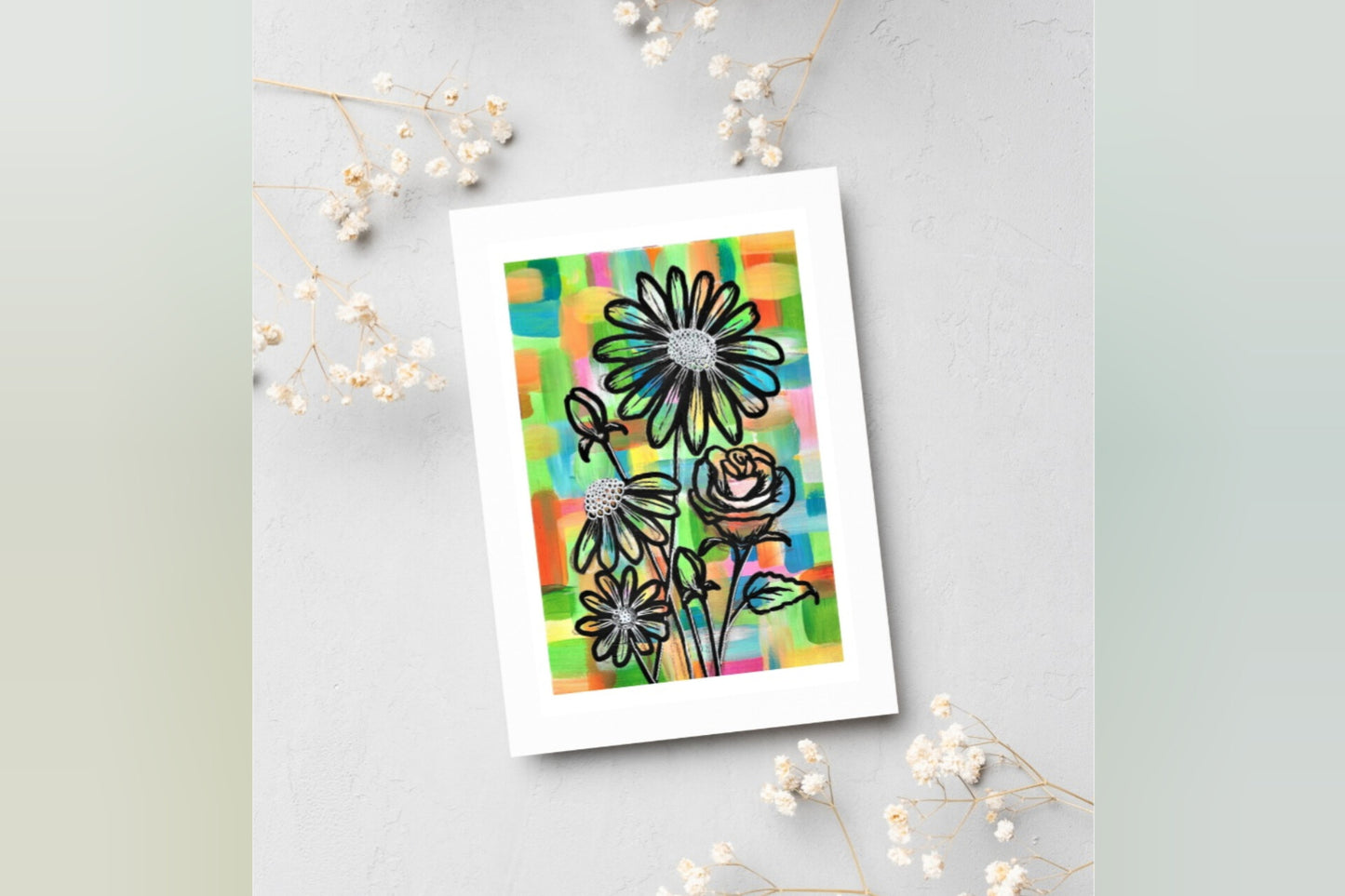 Bouquet postcard