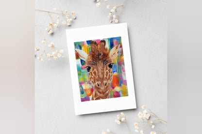 Poppy - Giraffe postcard